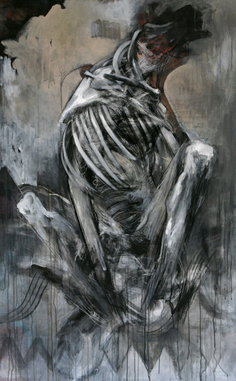 asylum-art-2:  Dark, abstract paintings by Jean-Francois B  Facebook, tumblr