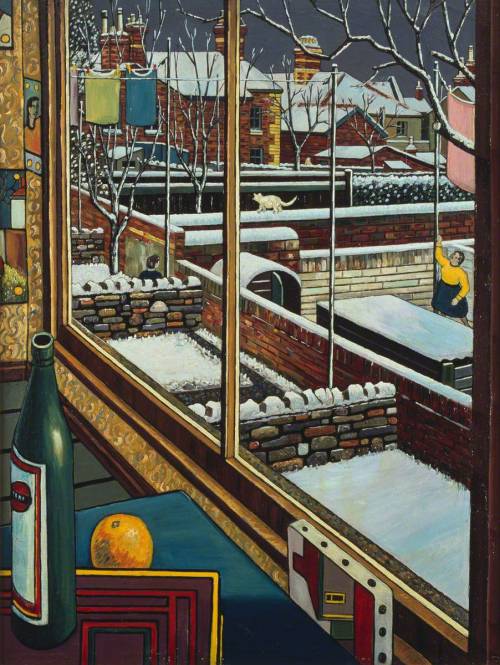 Charles Byrd (b.1916) - Canton, a Snow Scene. Oil on canvas.