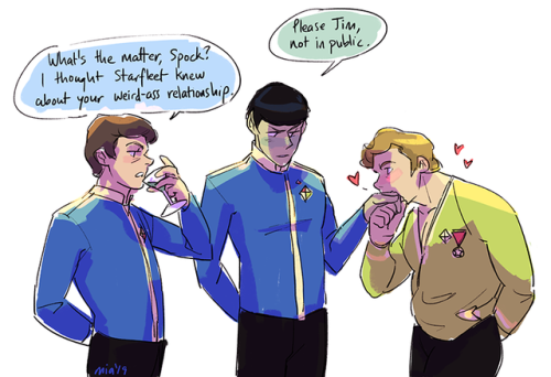 anxioussailorsoldier: that was the day dr mccoy learned that hands are erogenous zones for vulcans