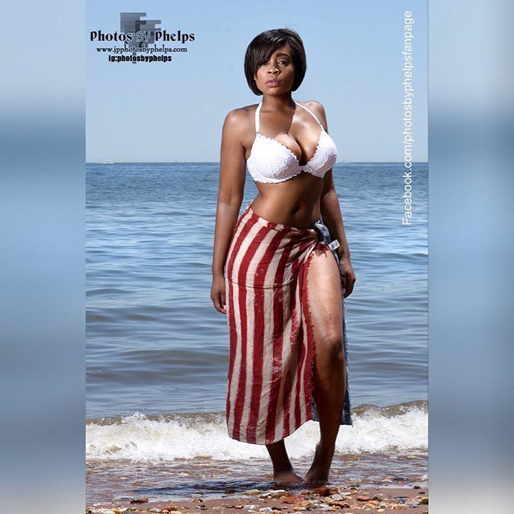 London @mslondoncross wearing a flag by the beach #Dmv #summertime #nikon #magazine