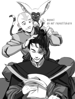 qouii: How to destress a firelord: play with his hair 😇  (Reblog is allowed) 