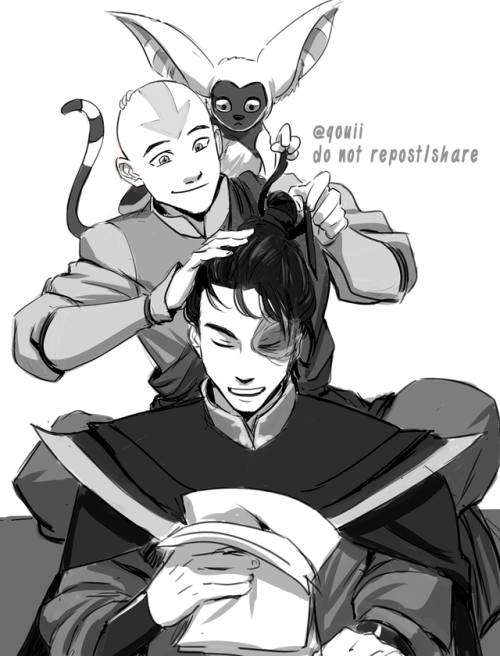 qouii: How to destress a firelord: play with his hair 