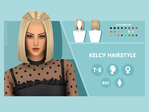 Isla, Gianna, & Kelcy HairstylesMaxis Match HairstyleAvailable for Teens-Elders24 EA swatchesHat