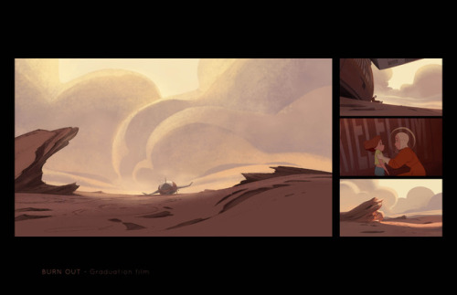 Screenshots and colorscript from my graduation film “Burn Out” !Watch it on vimeo or you