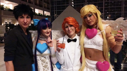 Selfie party on Friday at Katsucon 2016.Panty, Stocking, and Brief hang out in the hotel and then ge