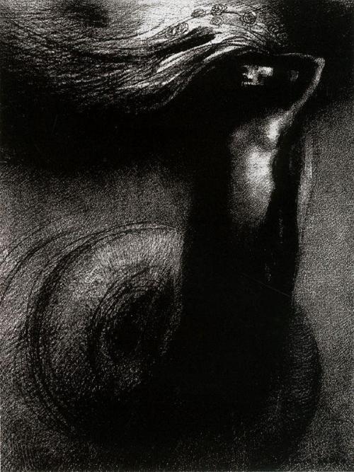 Death: My irony surpasses all others! by Odilon RedonMedium: lithography on paper