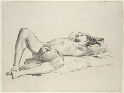 Life Drawings (Male Nudes)John Singer Sargent (American; 1856–1925)undatedBlack chalk/charcoalYale U