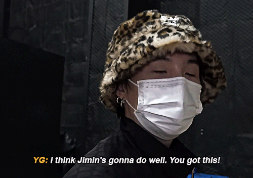 Yoongi Visiting JImin To Support Him For His Debut Solo Stage