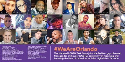 revolutionarykoolaid:  Stanley Almodovar III, 23 years oldAmanda Alvear, 25 years oldOscar A Aracena-Montero, 26 years oldRodolfo Ayala-Ayala, 33 years oldAntonio Davon Brown, 29 years oldDarryl Roman Burt II, 29 years oldAngel L. Candelario-Padro, 28