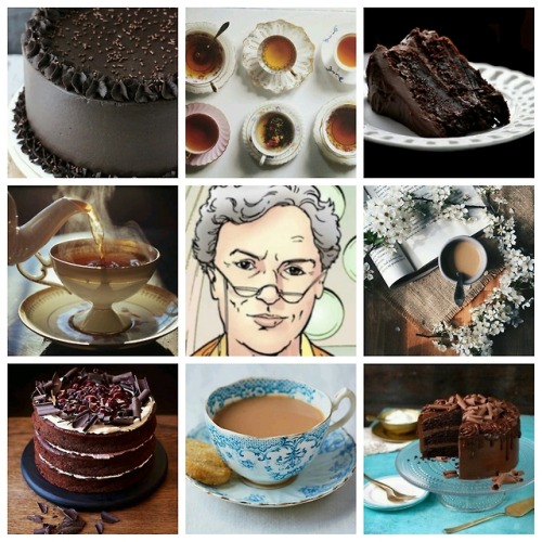 drwhoboards:Doctor Who moodboard: Evelyn Smythe + tea & chocolate cake (requested by: anon)