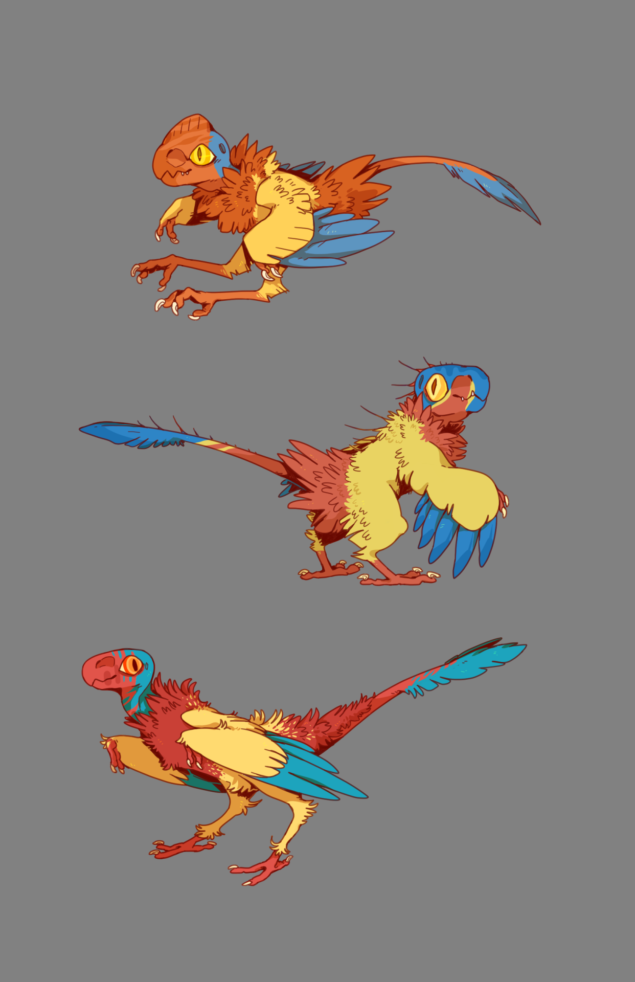 corycat90:  the Archen and Archeops variations I did for that PKMN variation Zine