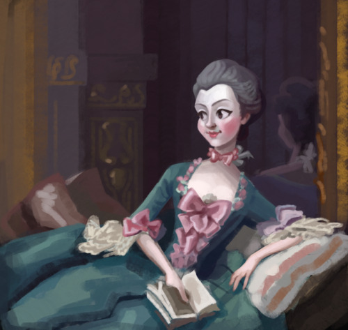 madame de pompadour really liked ribbons.repaint!