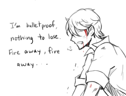 yaminohikari:  Why do I keep drawing Adrien in blood you may ask? Well I don’t know either. I made this to remind myself to keep fighting. Sorry it looks like shit I have school and no time to do anything.