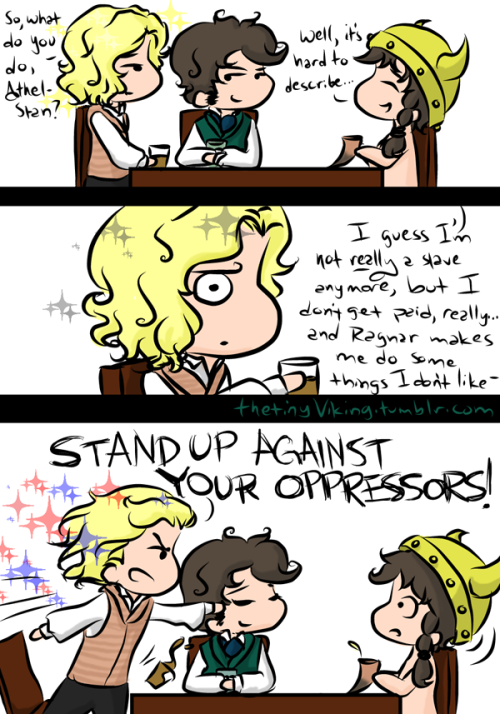 thetinyviking: Enjolras and Ragnar might not get along too well… (thanks to anon for the suggestion