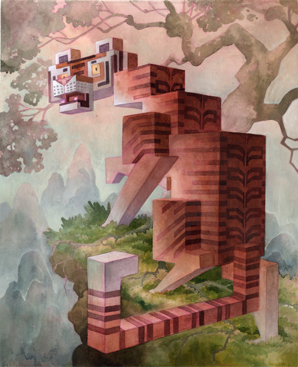 unknowneditors:  Paintings from the Pixel animal series, by Laura Bifano. Be sure