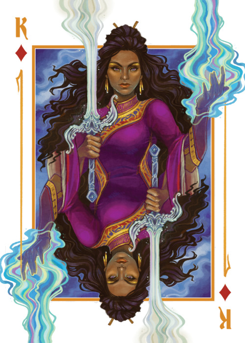 thegentlehoneybee: Here are the diamonds for the Stormlight Archive playing card deck! Loved working