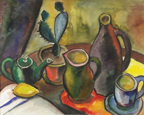 cactus-in-art:Taisia Volovik (Russian, 1914−1981)Still life with cactus, 1969