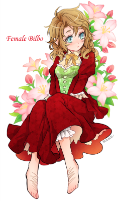 pastelletta:  krismoth:  canthape:  Female Bilbo &gt;///&lt;Credit to 芯蕊★ on Pixivmore » http://www.pixiv.net/member_illust.php?mode=manga&amp;illust_id=33423710  I would so watch this.  IWANNACOSPLAYTHISSSFGKJFHH