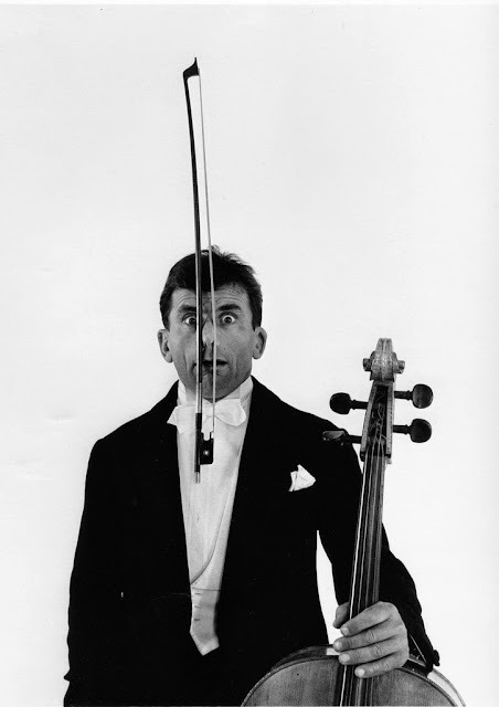 the-night-picture-collector: Robert Doisneau, Photos of French Cellist Maurice Baquet with his Cello