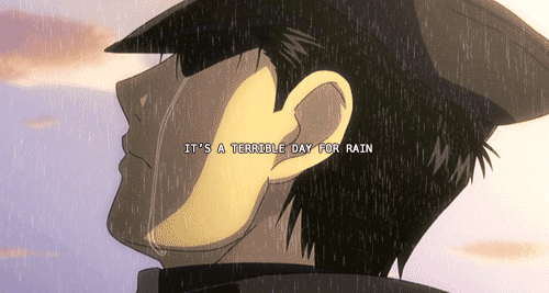 aaaorangenime:  &ldquo;It’s not raining.&rdquo; &ldquo;Yes it is.&rdquo;