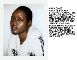 aishaalaia:  Ajak Deng in self service magazine