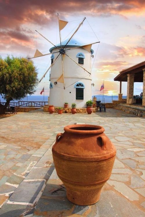 Traditional Windmill in Zakynthos, Greece