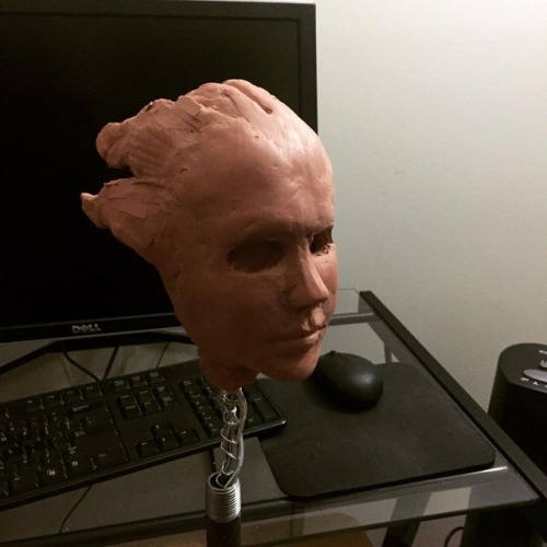 Slowly coming along. #practice #sculpture #sculpting #bust #art #scifi #sketch #masseffect #asari #m