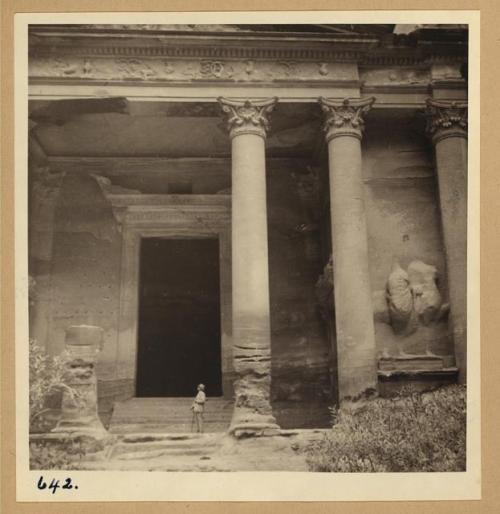 Sir Edgar Horne at Al-Khazneh, Petra, 1935Caption: “Part II. 1935. Trip to Petra with Sir Edgar Horn