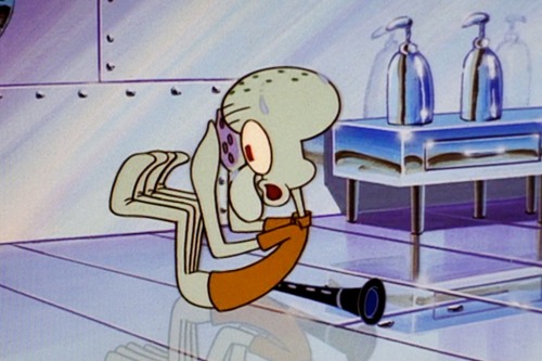 neongenesisevangaylion:like damn…you ever think about how ripped squidward was to do this? he defini