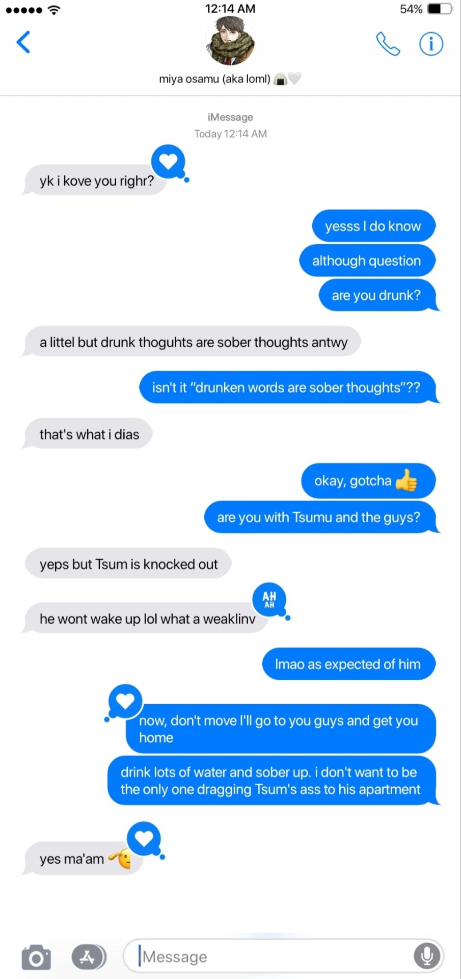 BOYFRIEND TEXTS