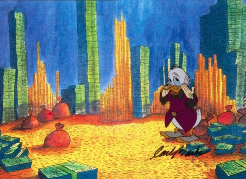 talesfromweirdland:Animation cels of Disney’s Scrooge McDuck and Money (1967).The short marks Scroog