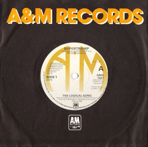 lpcoverart:  SUPERTRAMP The Logical Song 1979 UK A&M RECORDS 7” VINYL SINGLE AMS 7427 http://cgi.ebay.co.uk/ws/eBayISAPI.dll?ViewItem&item=141150699694