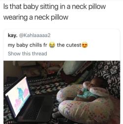 sixalien:this is cute but dang the baby watching tv already :/ 