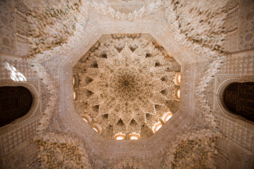 Muqarna’s Dome in the Hall of the Abencerrajes (Palace of the Lions), in Granada, Spain