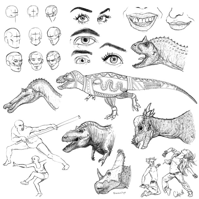 Sketchbook of a Wannabe Paleoartist  Dinosaur illustration, Dinosaur  sketch, Dinosaur art