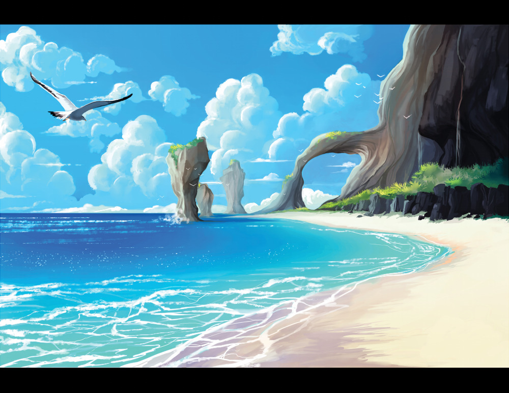 77chen:  Some environments I drew for a school project last year :) 
