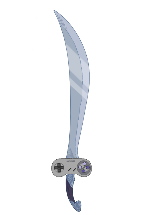 galacticgoldfishart:   video game controllers always remind me of sword hilts for some reason bonus: 