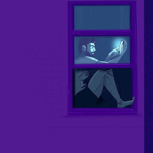 artydv8:  egorodriguez: How late do you stay up at night? #egorodriguez #illustration #art #phone #latenight #window #mobile #instaartwork #drawing #instart #doodle #illustrations 😈Great gay art should be shared on CQ™ 