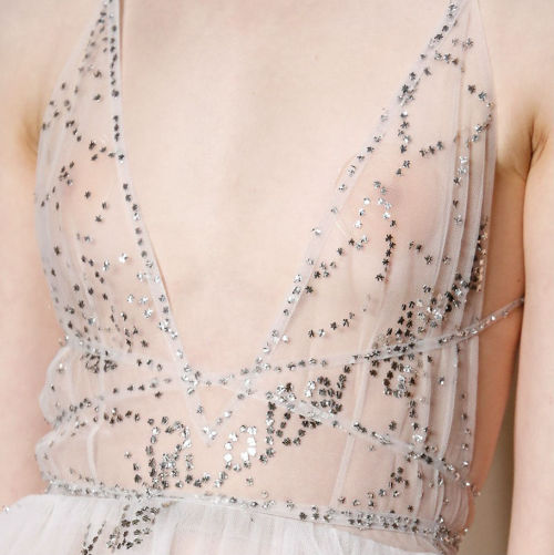 bebemoon:silver stars on a semi-sheer lilac gown @ valentino couture spring 2o15 .