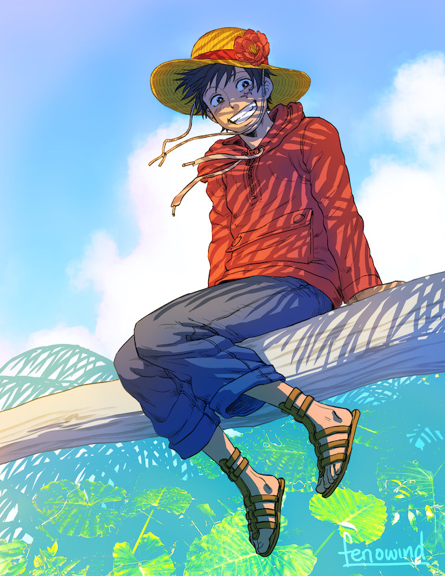feriowind: wanted to draw luffy in this outfit i chose for him in ...