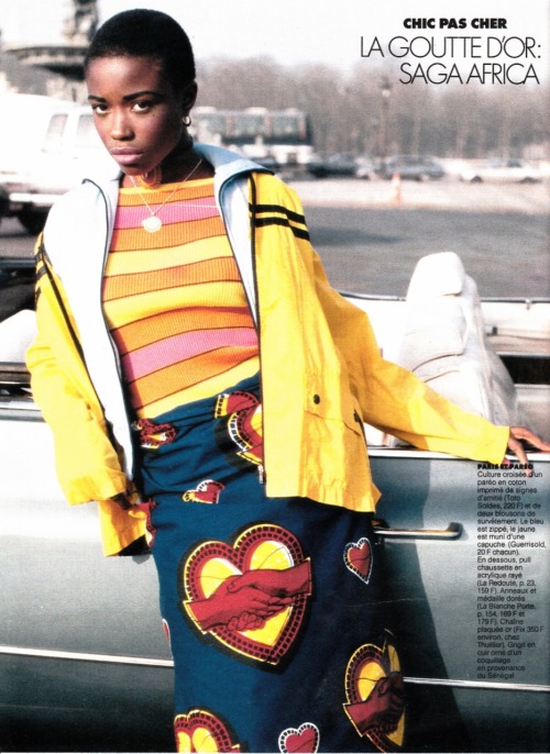 pocmodels:Lorraine Pascale by Pamela Hanson for ELLE France Magazine, March 1992