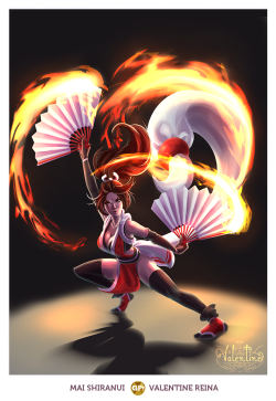 girlpowercollab:Mai Shiranui by Valentine Reina