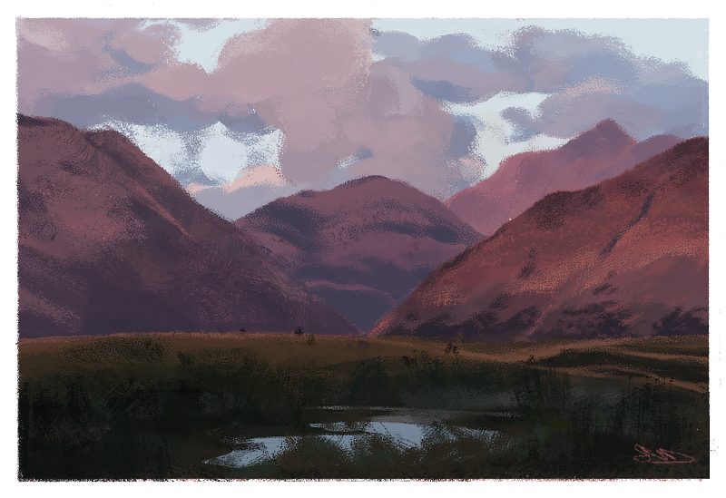 citruslucy: having fun testing out brushes with some colour studies :-)