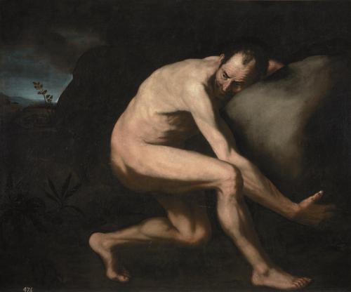 Sisyphus and Tityus after Jusepe de Ribera17th century, from the Furies cycle at the Palace of Buen 