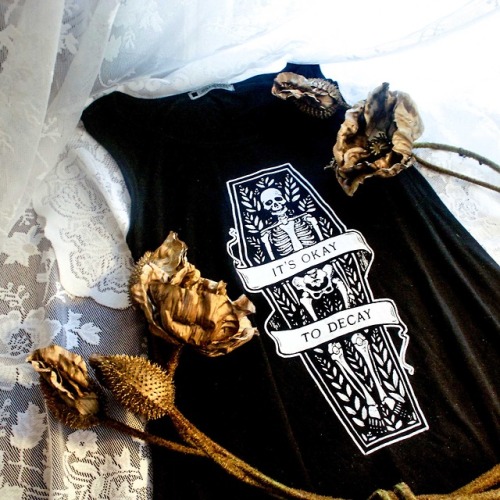 snootyfoxfashion: Death Positive Memento Mori Tanks from A.H.A x / x