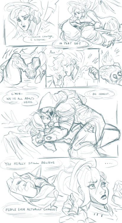 mercykill-blog: thebigpalooka:  A little Mercykill comic because I felt like it.  I can never make promises but I do hope to continue this. What will happen next?  What should happen next?  *hyperventilates* <3 