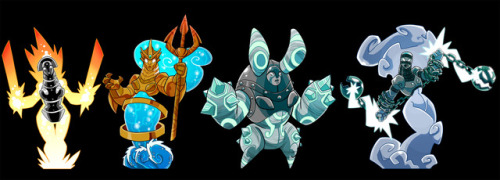 chiefasaur:Alright, this turned into a pretty big set! Elemental Enemies is 16 paper minis, featurin