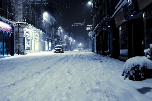 { snowy nights in France }