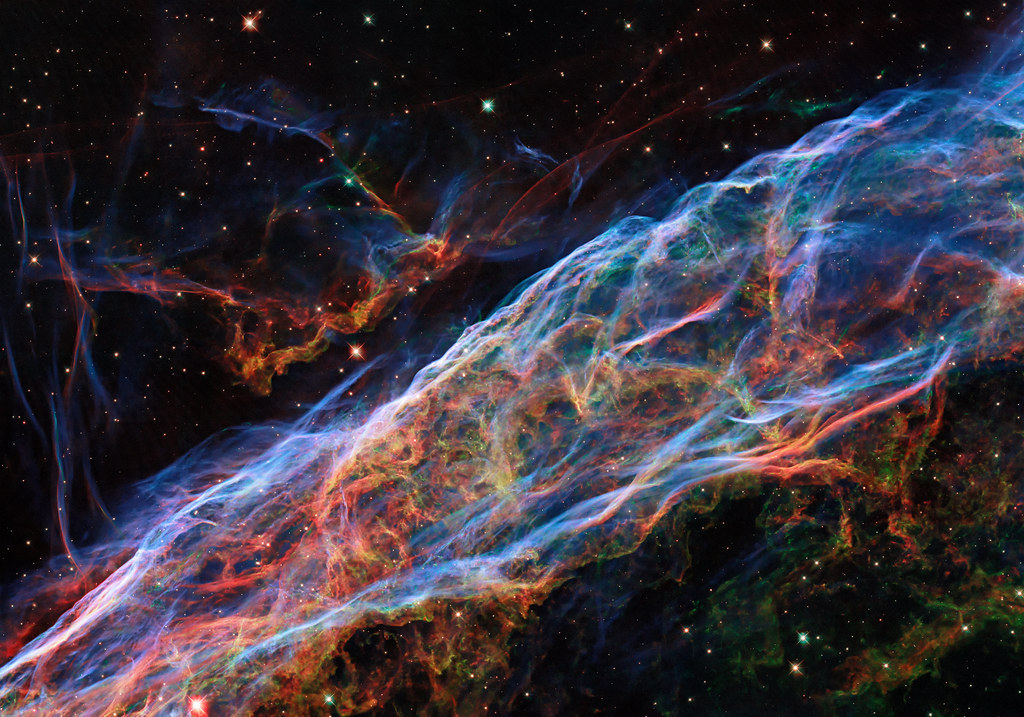 Hubble Revisits the Veil Nebula by NASA’s Marshall Space Flight Center