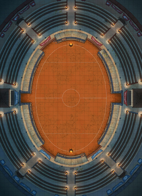 Welcome to Connor’s Fantasy Stadium battle map, a field of packed earth ready for a clash of gladiat